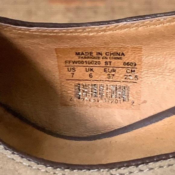 Fossil tan suede leather peep toe heels Size 7 - Picture 10 of 10
